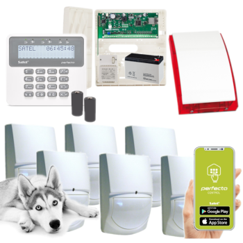 ZESTAW ALARMOWY SATEL PERFECTA-IP 32-WRL 6 CZUJEK SWAN QUAD + PRF-LCD-WRL + SYRENA SP-4001R